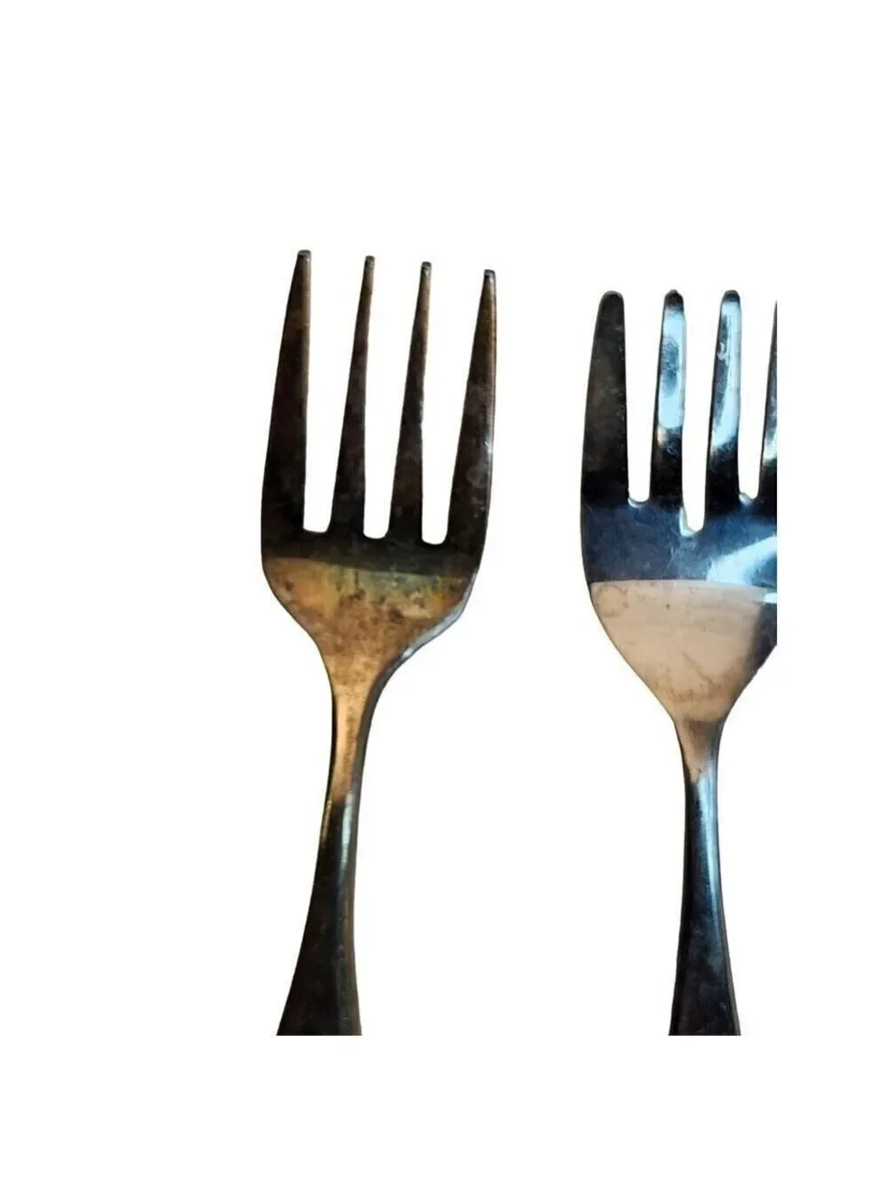 Vintage Baby Utensils Set 5 Teaspoons Forks Silver Stainless